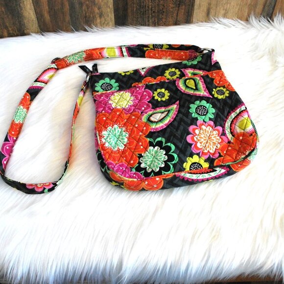 Vera Bradley Handbags - Vera Bradley Crossbody Bag Purse Triple Zip Hipster Ziggy Zinnia